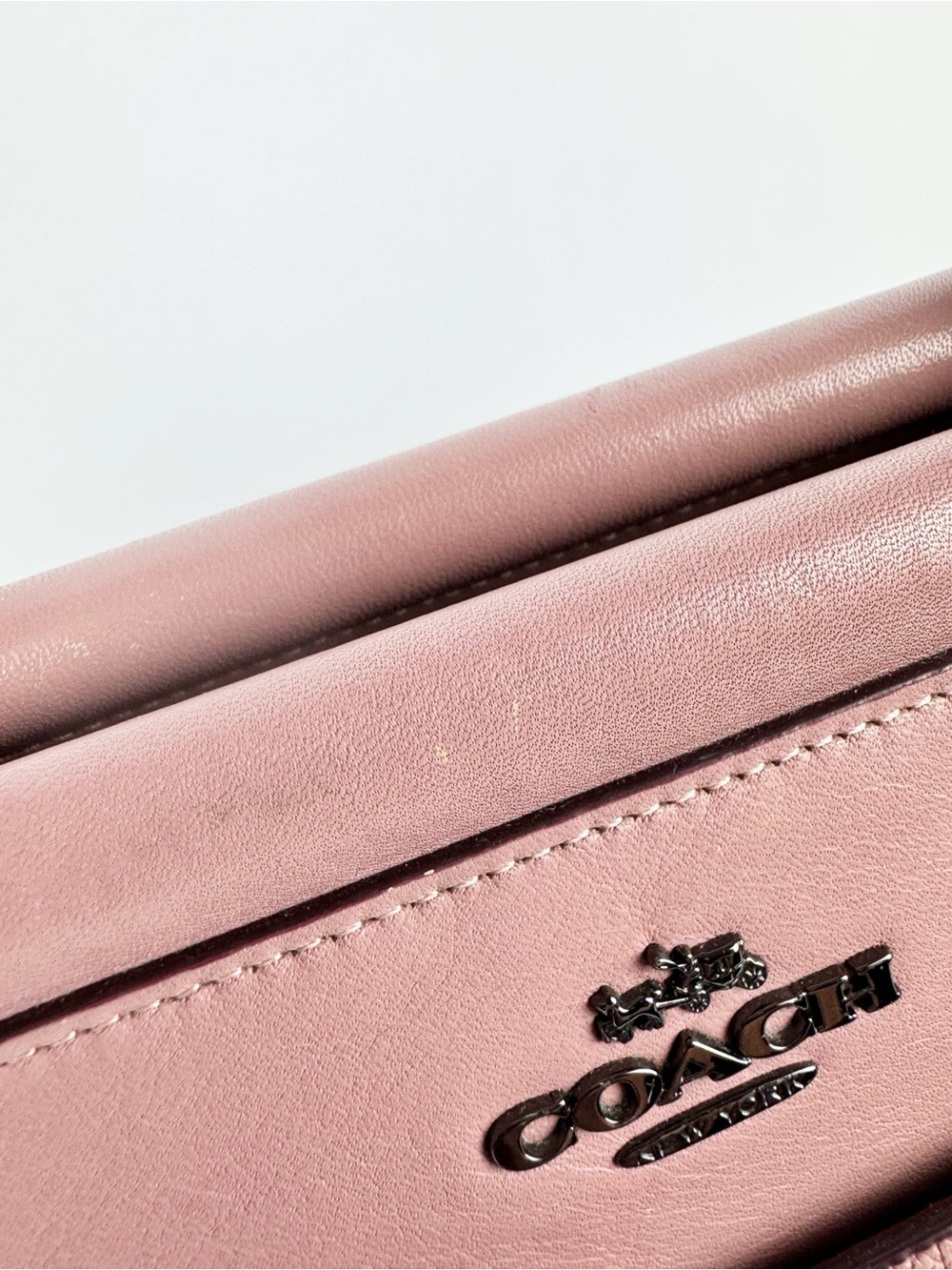 Coach Grace Satchel Mauve Pink Leather Top-Handle Satchel Crossbody - Picture 6 of 10